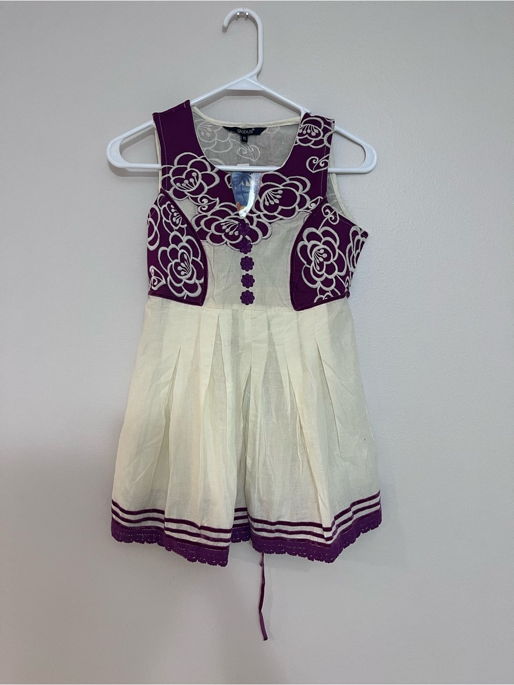 Tunic top in Purple and Cream